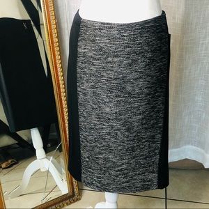NWT  Kasper Black & Silver Panel Pencil Skirt Sz 14 🔥🔥closeout priced